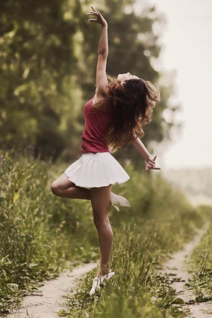 girl, model, skirt